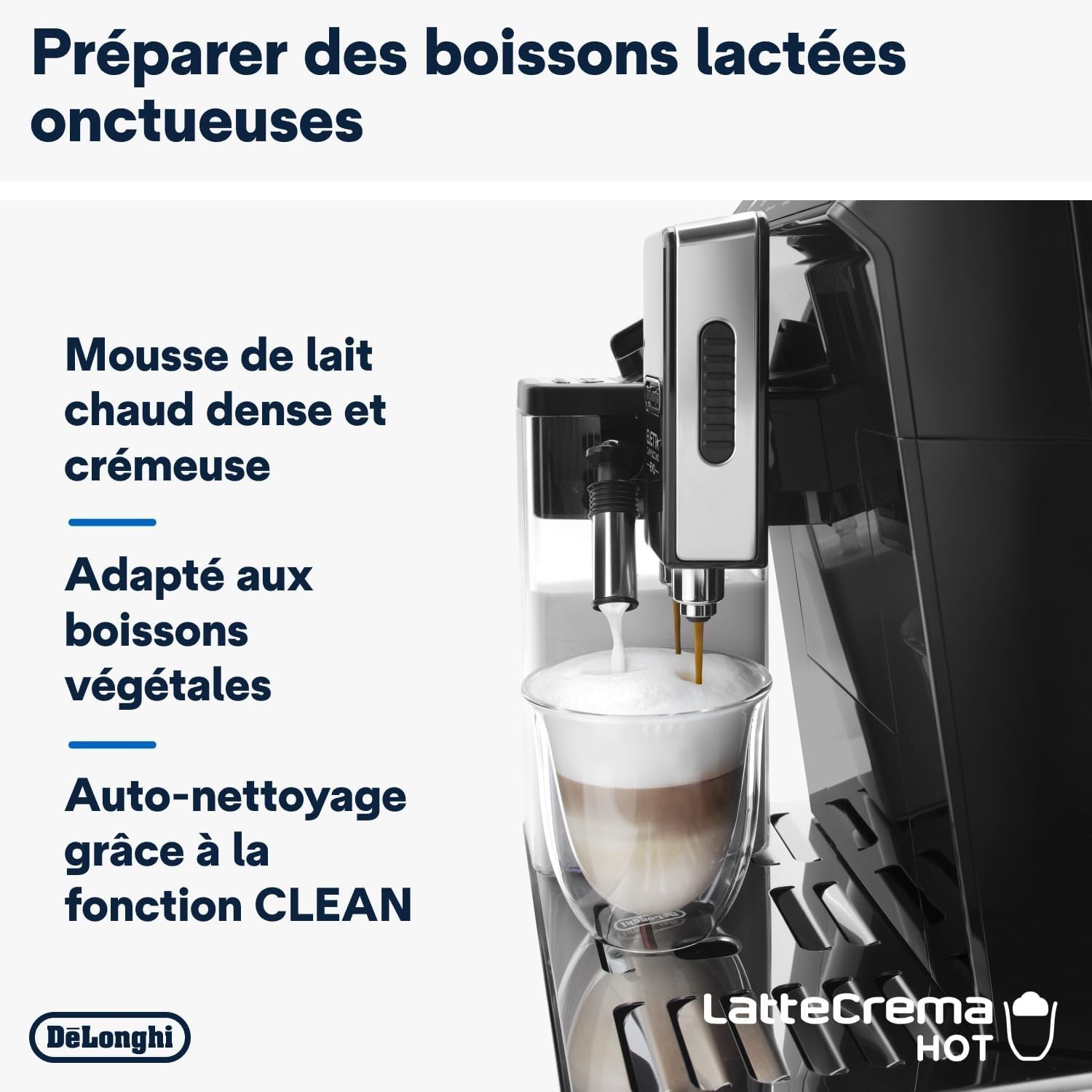 Eletta Evo Machine a Café Grain, Machine Expresso et Cappuccino, Ecran LCD Tactile, Noir