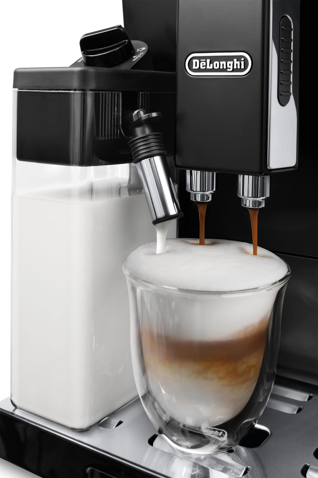 Eletta, Machine expresso avec broyeur, technologie exclusive boissons lactées, 2L,Noir