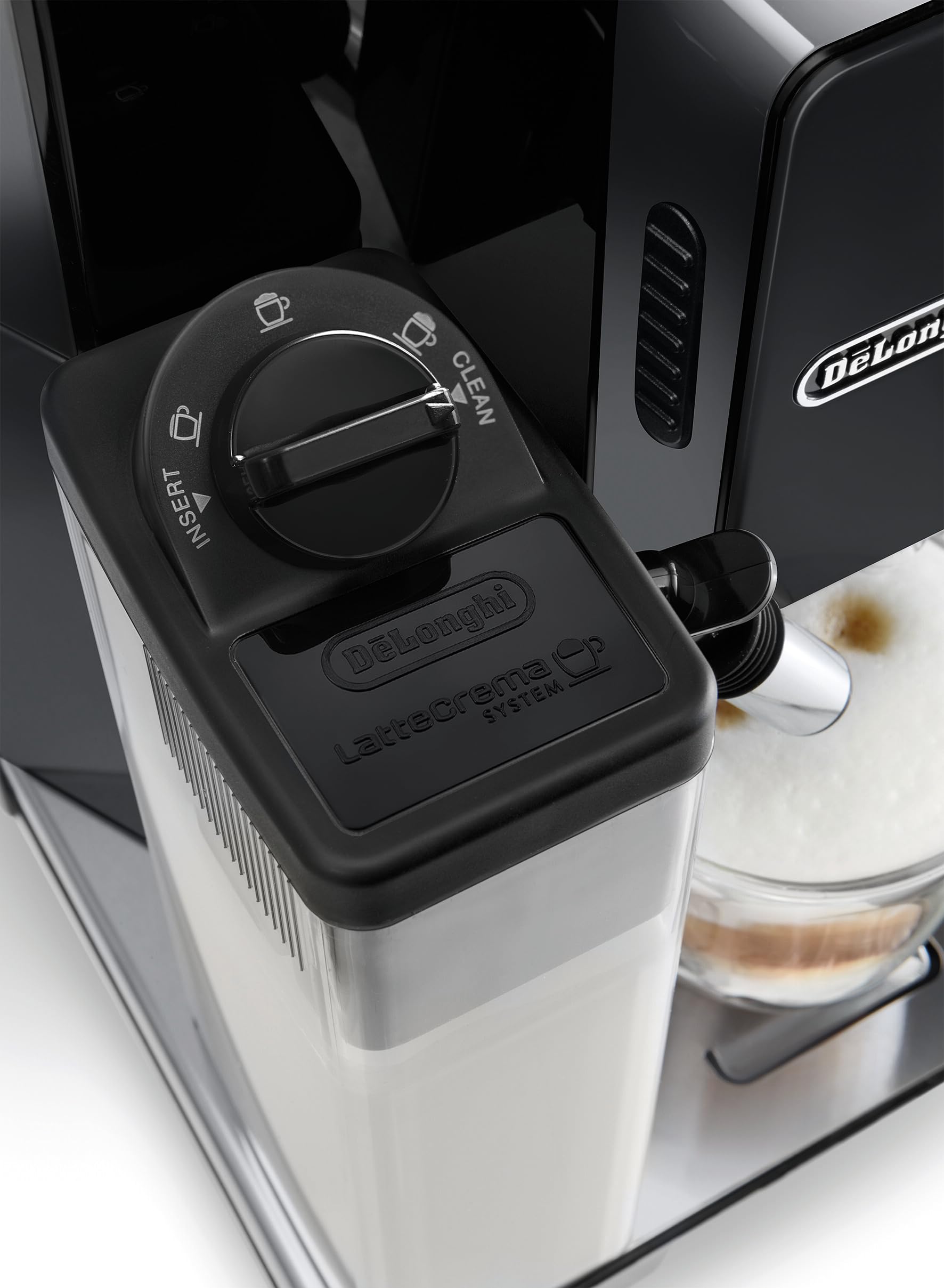 Eletta, Machine expresso avec broyeur, technologie exclusive boissons lactées, 2L,Noir