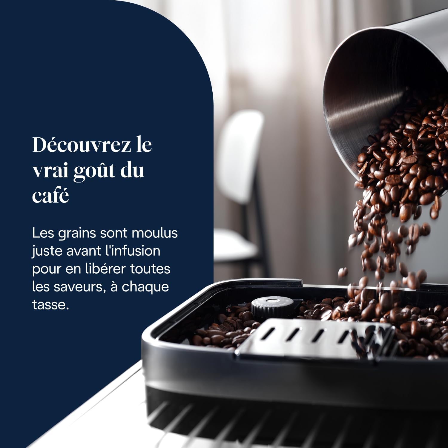 Magnifica Evo - Perfetto Machine à Café Automatique avec LatteCrema Mousseur à Lait Automatique, Argent et Noir